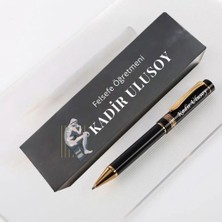 Çılgıntrend Felsefe Öğretmenine Hediye Isimli Kutulu Metal Kalem - Öğretmenler Günü Hediyesi Mat Siyah Tükenmez Kalem
