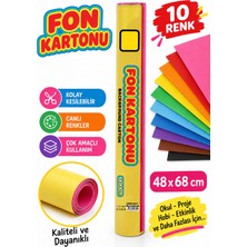 Güzelyüz Avm 10 Renk Fon Kartonu 48X68 Renkli Hobi ve El Işi Kartonu