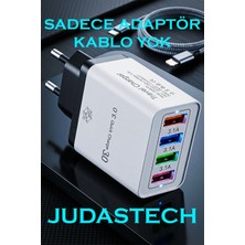 Judas A6 Universal Çoklu Şarj Adaptörü -4 Port 48 W