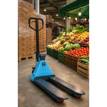Yapar 2 Ton Terazili Transpalet Döküm Pompa Yerli Üretim Kırmızı Teker