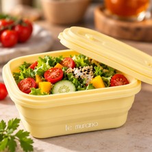 Le Murano 500 ml %100 Platinum Silikon Yuvarlak Saklama Kabı, Şeffaf Pencereli Kapak, Bpa Içermez, Mikrodalga Dondurucu Uyumlu, Tekrar Kullanılabilir Gıda Kabı