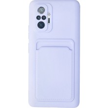 Efnaz Style Xiaomi Redmi Note 10 Pro Kılıf Kelvin Kartvizitli Silikon - Lila