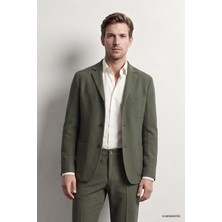 D'S Damat Ds Damat Comfort Haki Gofre Desenli Takim Elbise