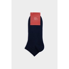 D'S Damat Ds Damat Lacivert 3'lü Pamuklu Spor Patik Çorap Set