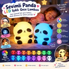 Sevimli Panda LED Işıklı Gece Lambası 16 Renk Fonksiyonlu