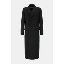 Junya Watanabe Black Wool Pea Coat