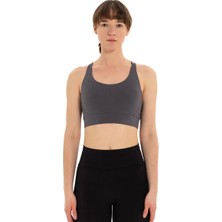 Inguz Çift Askılı Sırtı Çapraz Yoga Büstiyer Gri - L
