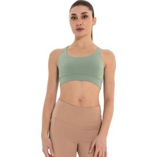 Inguz Çift Askılı Sırtı Çapraz Yoga Büstiyer Açık Yeşil - M