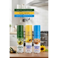 Premium Sprey Yağ Serisi, Zeytinyağı, Ayçiçek Yağı ve Hamur Işleri Için Bitkisel Yağ, 250 ml Sprey Şişelerde