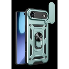 iPhone 17 Air Pars Lens Yüzüklü Silikon - Yeşil