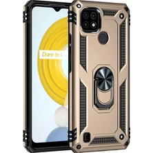 Realme C21 Kılıf Sofya Yüzüklü Silikon Kapak -