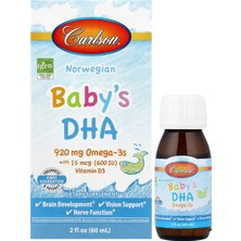Carlson Norveç Baby\'s Dha, 920 Mg Omega-3s + 15 Mcg 600 Iu D3 - 2 Fl Oz 60 ml