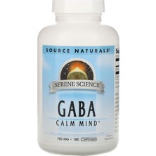 Source Naturals, Ga.ba Calm Mind, 750 Mg, 180 Capsules.made In Usa.