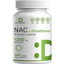 Deal Supplement  (N-Acetyl Cysteine) 1000MG  Reduced Glutathione 240 Capsul.