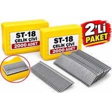 2'li Paket - St 18 T Başlı Çelik Çivi 2000 Adet Beton Uygulama Için Güçlü ve Dayanıklı