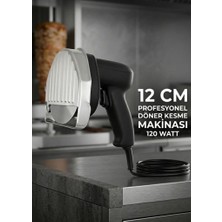Geseus Döner Kesme Makinası Elektirikli 120 Wat 12 Cm+Yedek Tavuk Döner Kesme Bıçağı+Ful Yedek Parça Seti