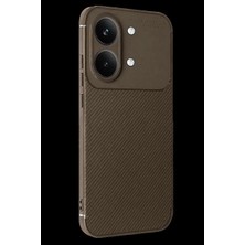 Poco X8 Pro Max Auto Focus Karbon Kapak - Kahverengi