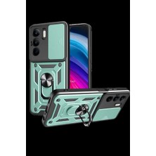 Realme C75 4g Kılıf Pars Lens Yüzüklü Silikon - Yeşil