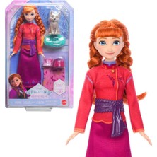 Disney Frozen Karlar Ülkesi Anna Bebek ve Kurt Yavrusu Oyun Seti 28 cm JFG17 (3+ Yaş)