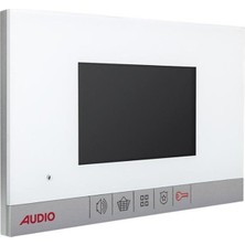 Audio 001188 Görüntülü Diafon 7 Inç Mekanik Buton Beyaz Gd-18
