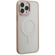iPhone 15 Pro Kılıf Room Magneticsafe Silikon - Pudra