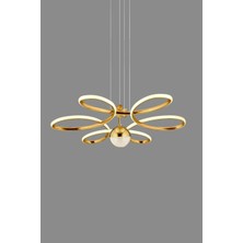 Papatya Tektop Gold 3 Renk LED Avize