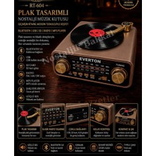 Nostaljik Lezzetler Everton RT-604 Plak Tasarımlı ve Görünümlü , Nostalji Bluetooth/usb/sd/ Radyo Mp3 Player Müzik Kutusu