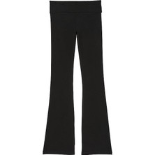 Victoria's Secret Cotton Foldover-Waist Flare Leggings
