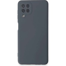 Galaxy A22 Kılıf Nano Içi Kadife Silikon - Gri