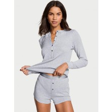 Victoria's Secret Henley Pointelle Short Pajama Set