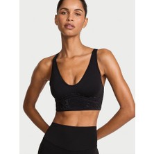 Victoria's Secret Vsx Elevate Diamanté Flex Contour Plunge Sports Bra