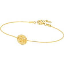 Debora Jewelry 14 Ayar Altın Fil Kabartmalı Kelepçe Bileklik