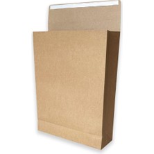 Tr 10 Adet Bantlı Kraft Hediye Zarfı, Orta Boy, 175 gr Kraft, (25.5X33X8 Cm)