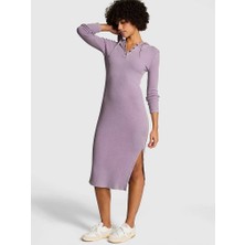 Victoria's Secret Vintage Ribbed Henley Hooded Dress