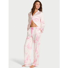 Victoria's Secret Shiny Satin Long Pajama Set