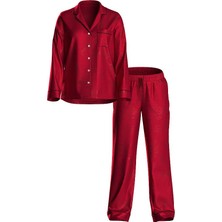 Victoria's Secret Shiny Satin Long Pajama Set