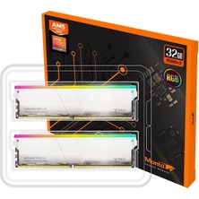 Tr Manta Xsky Rgb 32GB (2X16GB) Ddr5 6400MT/S CL32 1.4V, Amd Expo Uyumlu, Sk Hynix Ic, Beyaz Masaüs