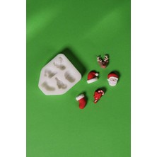 Tr Noel Mini Beşli Silikon Süsleme Kalıbı