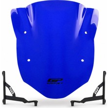 GP Kompozit TVS Apache RTR 200 2022-2026 Uyumlu Ön Cam Mavi - 35 cm