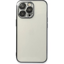 Efnaz Style Apple iPhone 14 Pro Kılıf Razer Lensli Silikon - Siyah