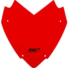 GP Kompozit Yamaha XMAX 250 / 300 / 400 2018-2023 Uyumlu Spor Ön Cam Kırmızı - 34 cm