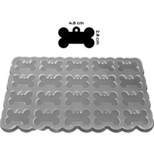 Depposite Silikon Kalıp Epoksi Çoklu Köpek Kemik Tasma Künyesi Kalıbı 20 Li 4.8 x 2.8 cm