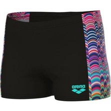 Boy's Arena Ondulatıon Swım Short Black Multı Vıolet