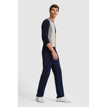 U.S. Polo Assn. Erkek Lacivert Slim Fit  Kanvas Pantolon 50326128-VR033