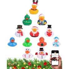 Tr Ördek Için Jeep Ördekler (12 Adet) - Cipler Için Noel Ördekler - 2 Noel Temalı Kauçuk Örd