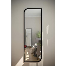 Tr Siyah Çapraz Oval Dekoratif Boy Duvar Aynası,siyah 50X150