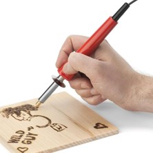 Tr Elektrikli Ahşap Yakma Havyası Lehimi 30 W Kalem Oyma Gravür Seti Pyrography 21 Parça Metal U
