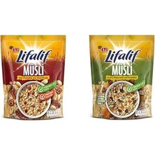 Tr Yer Fıstıklı ve Hurmalı Müsli 350 G ve Eti Lifalif Kuru Meyveli ve Fındıklı Müsli 350 G