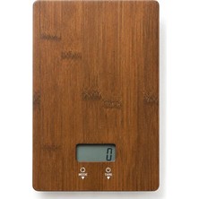 Tr Dijital Mutfak Terazisi 5 kg Kapasiteli 1 gr Hassasiyetli Akasya Dikdörtgen 14X20 cm
