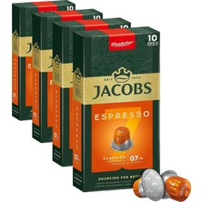 Tr Espresso 7 Classico - Orta Yoğunluk - Dengeli ve Meyvemsi - Espresso Kapsülleri - 10 Alüminyum